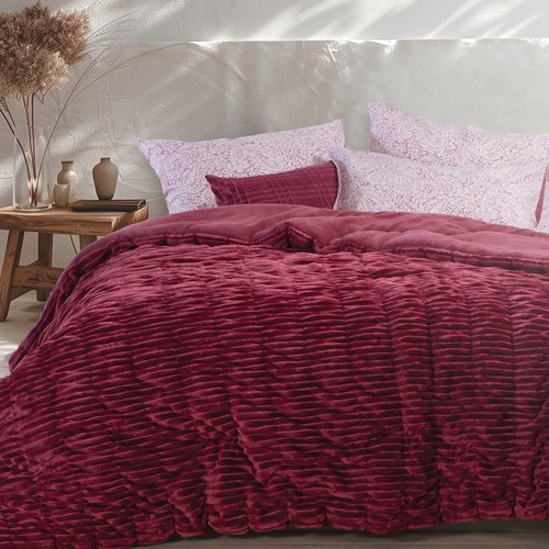 Κουβερτοπάπλωμα Μονό Nef-Nef Homeware Compose 160X220 Sangria