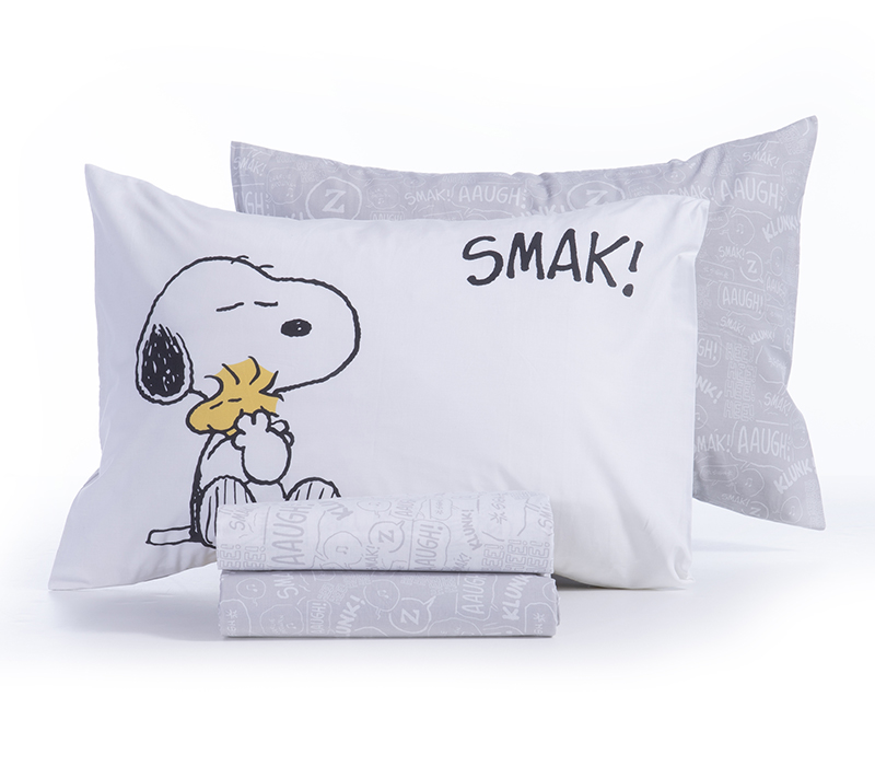  Παιδικά Σεντόνια Nef-Nef (Σετ)  Snoopy Smak 170x260 White/Grey