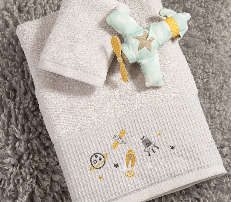 Βρεφικές Πετσέτες Nef-Nef Homeware (Σετ) My Universe Grey