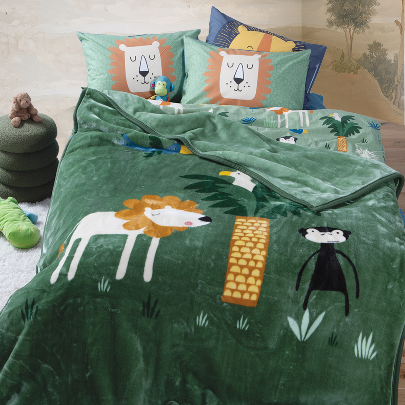 Παιδική Κουβέρτα Nef-Nef Homeware Jungle Mania 160x220 