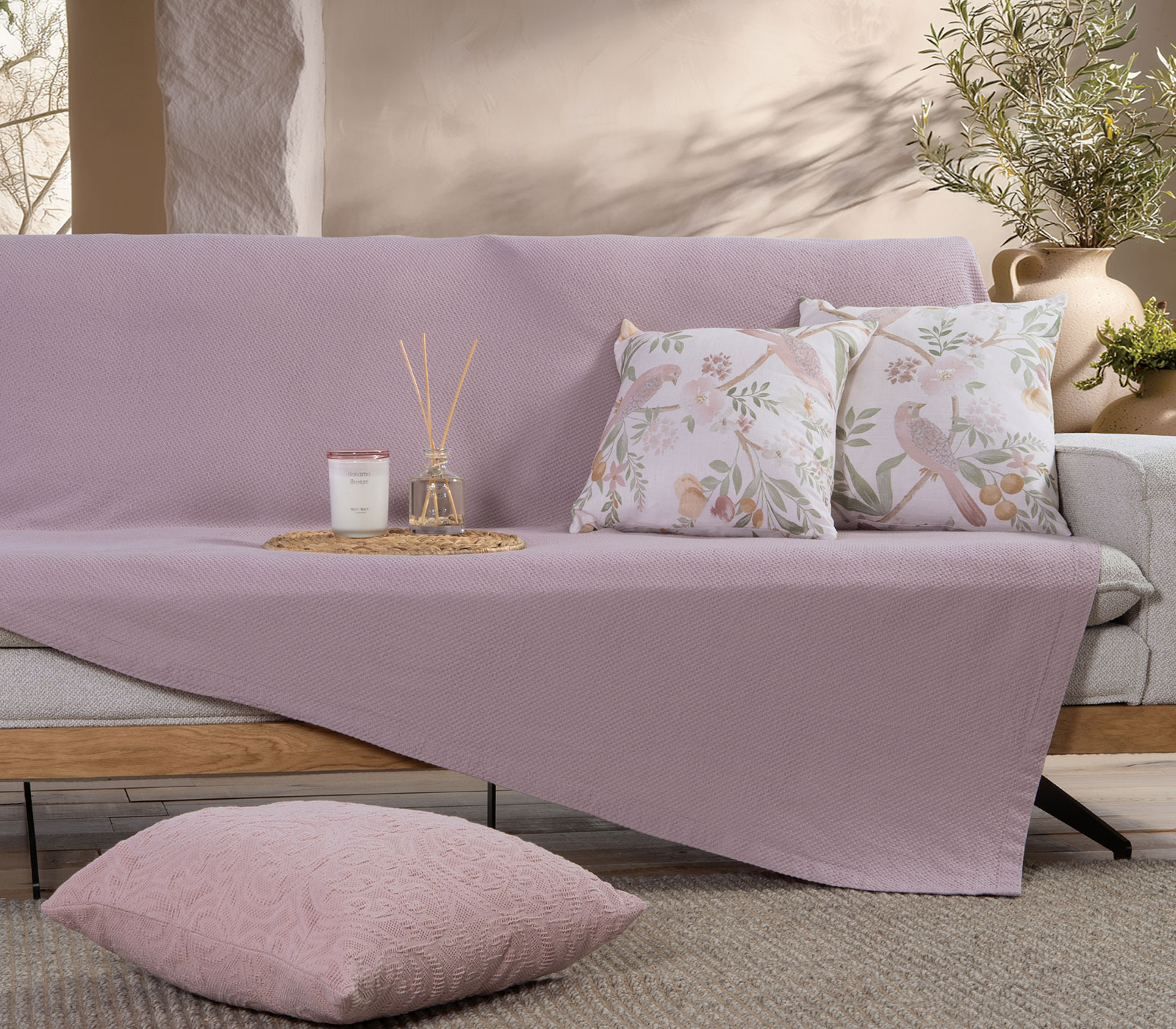 Ριχτάρι Τριθεσίου Nef-Nef Homeware Betty 26 180Χ300 Lilac