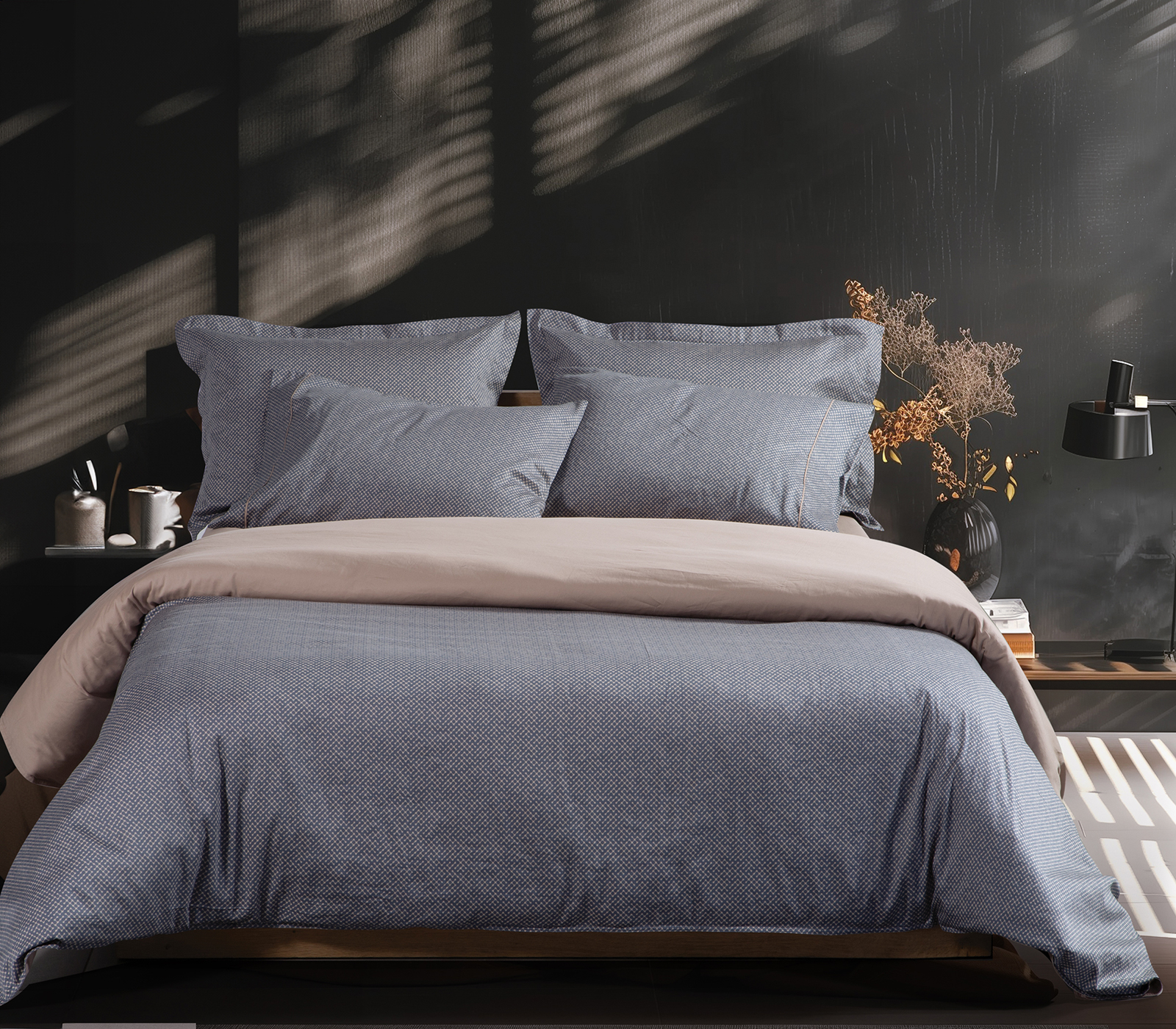  Παπλωματοθήκη Υπέρδιπλη Nef-Nef Homeware (Σετ) Krampus 240X230 Denim