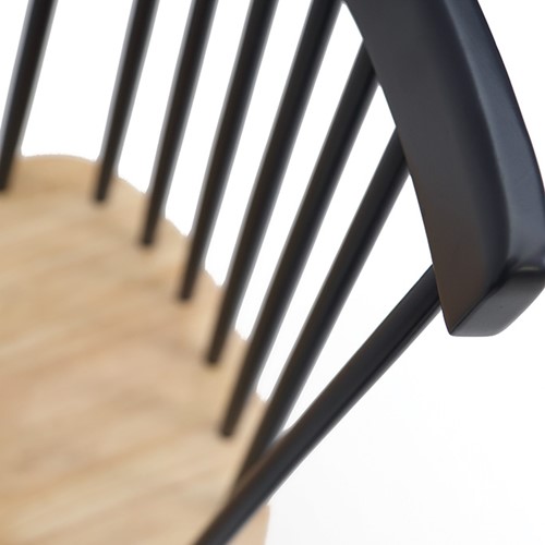 Καρέκλα Τραπεζαρίας Kristie Natural/Navy Blue (42x52x87) Soulworks