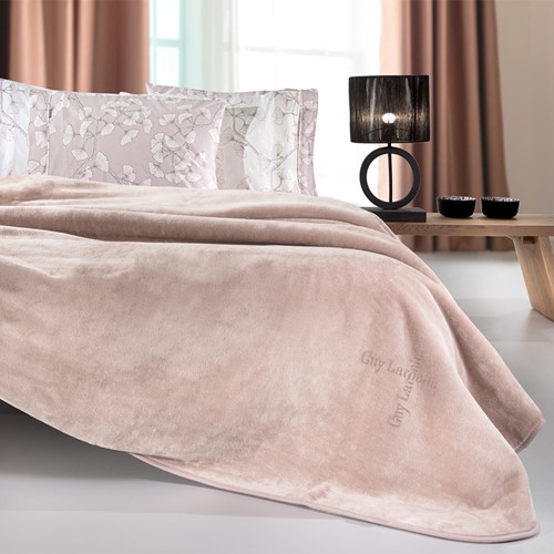 Κουβέρτα Υπέρδιπλη Guy Laroche Logo Pudra 220x240