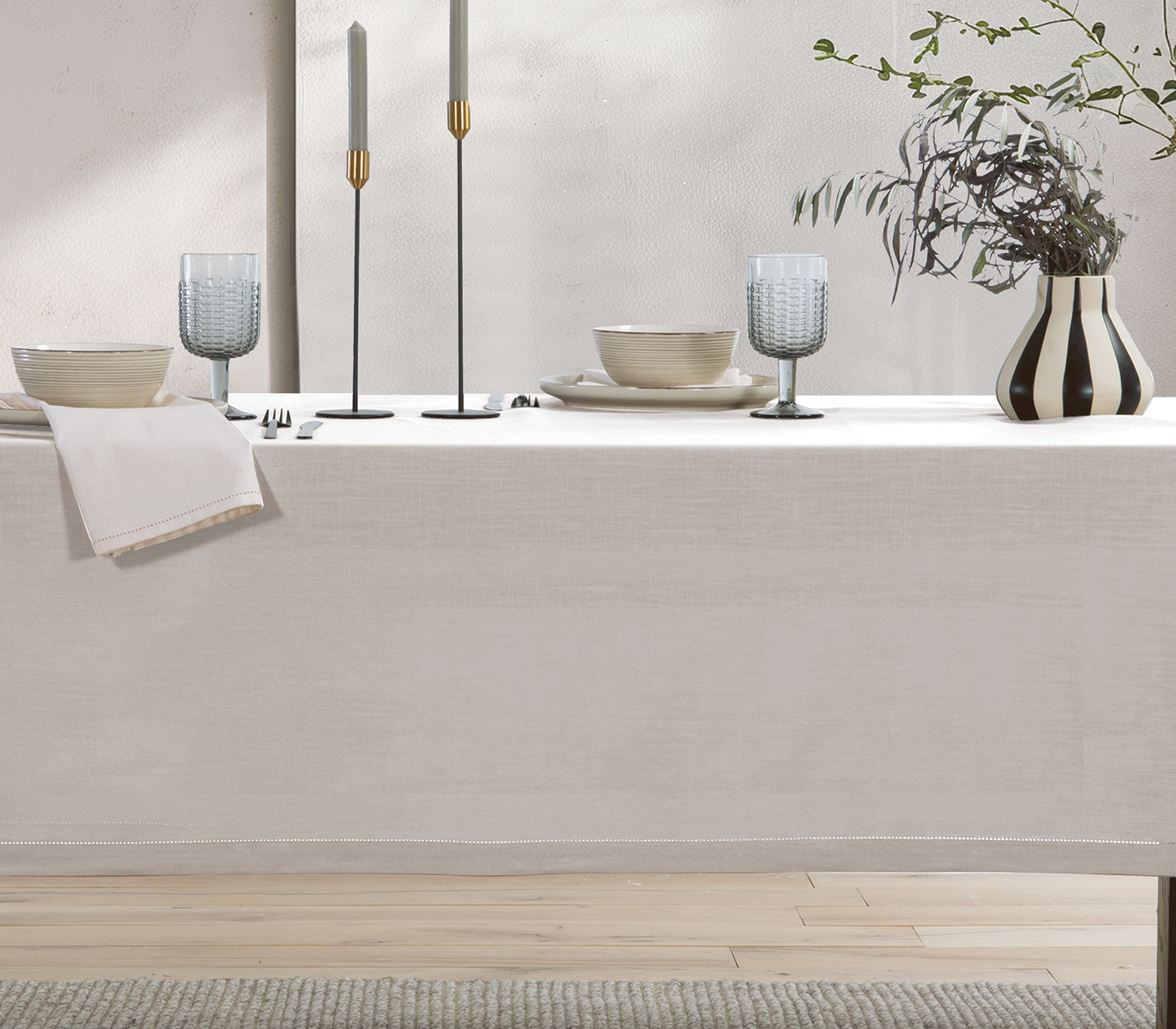 Τραπεζομάντηλο Nef-Nef Homeware Steady 150x300 Ecru