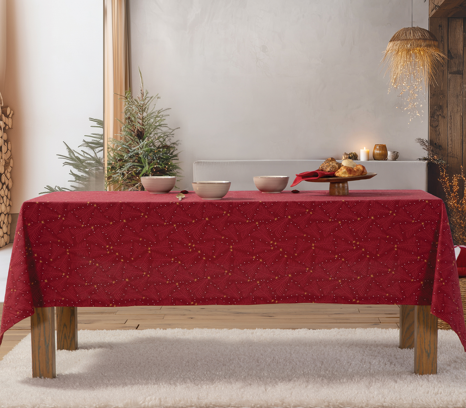 Τραπεζομάντηλο Nef-Nef Homeware December 140X240 Red