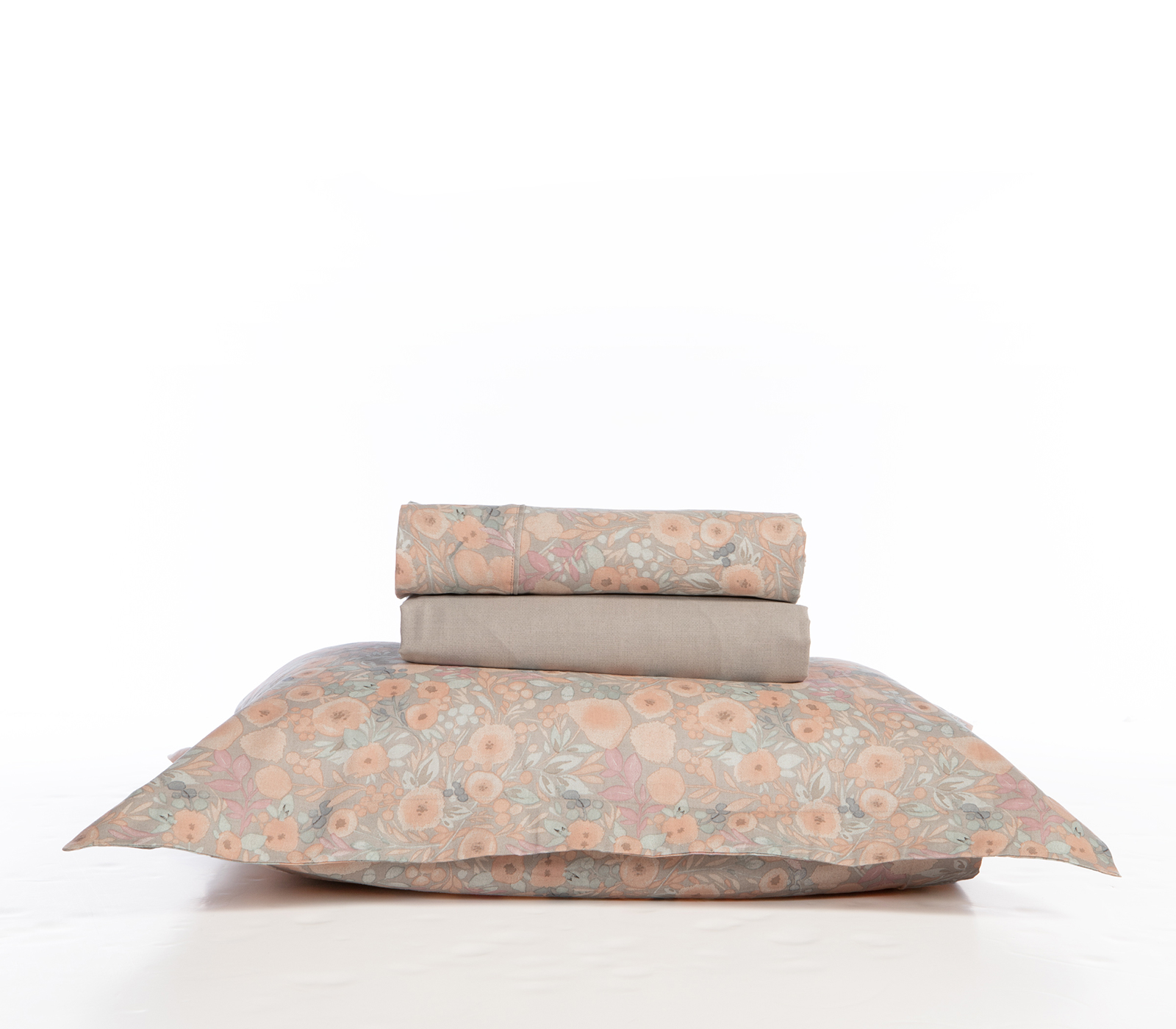 Σεντόνια Υπέρδιπλα Βαμβακοσατέν Nef-Nef Homeware Alystran 240x270 Grey