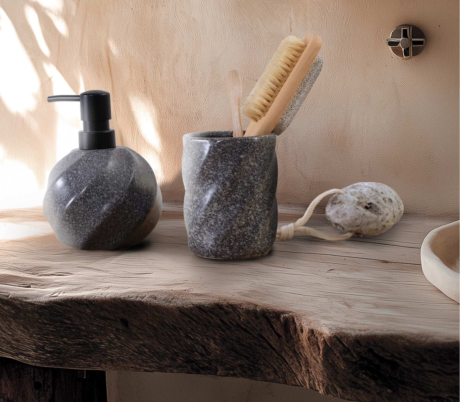 Ποτήρι Μπάνιου Nef-Nef Homeware Snail Anthracite