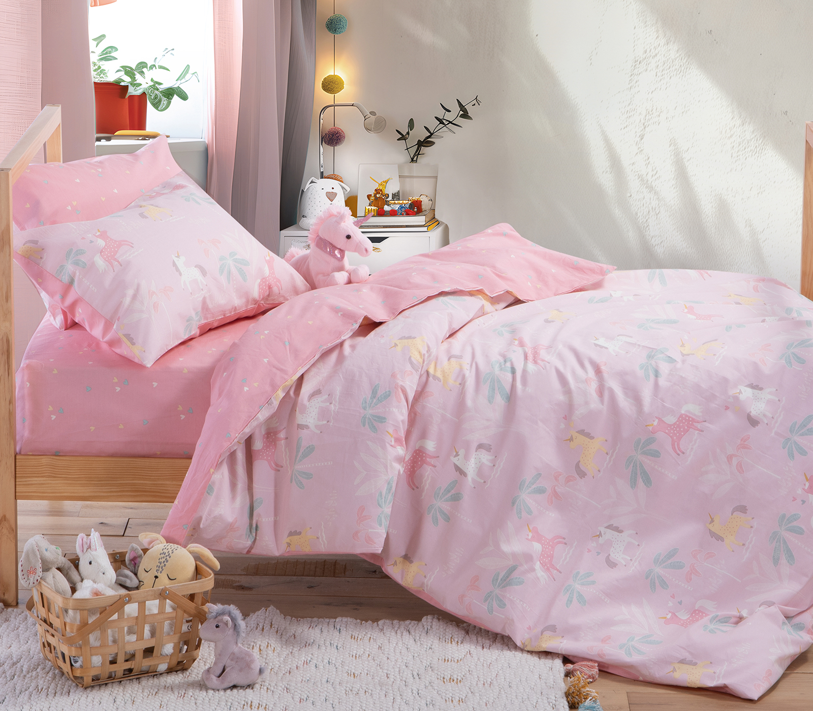  Παιδικά Σεντόνια Nef-Nef Homeware (Σετ) Unicorn Forever 170X260 Salmon