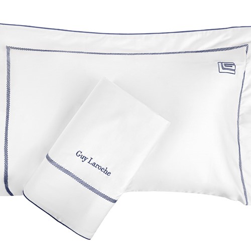 Παπλωματοθήκη Υπέρδιπλη Guy Laroche (Σετ) Elite White/Marine 250X240