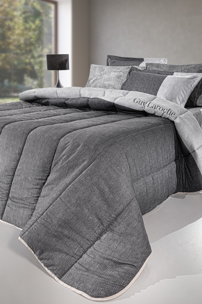 Πάπλωμα Υπέρδιπλο Guy Laroche Safari Anthracite Suede 220x240 