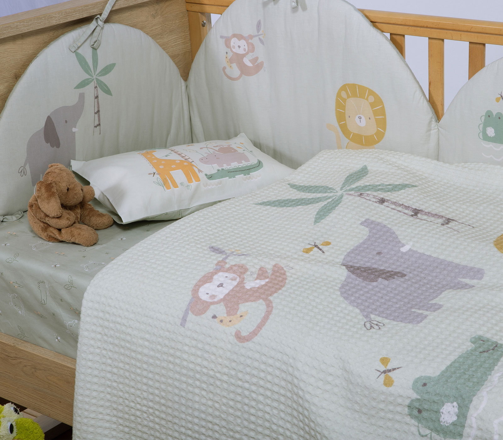 Βρεφική Κουβέρτα Πικε Nef-Nef Homeware Savana 110X150 Green