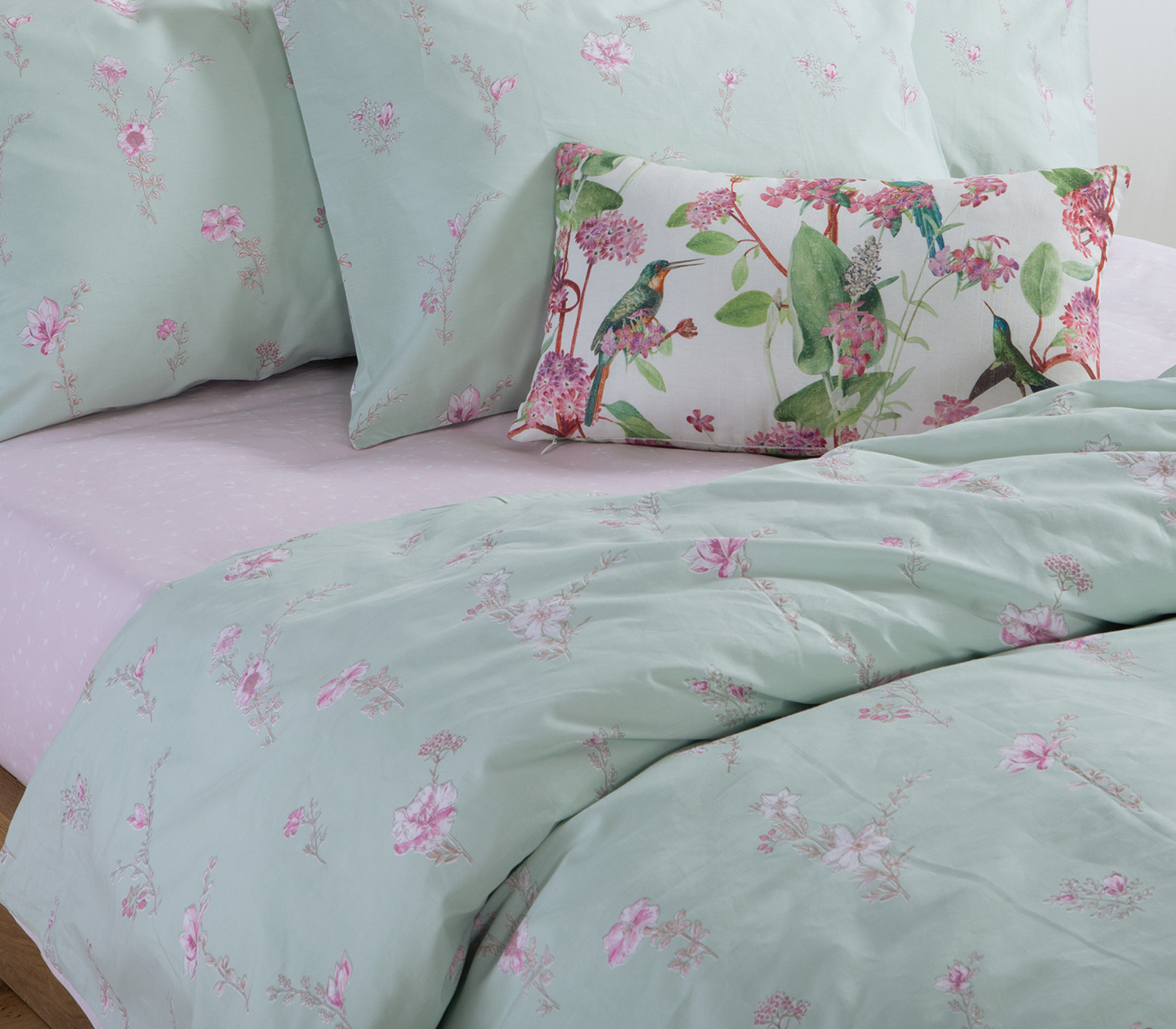 Σεντόνια Υπερδιπλα Nef-Nef Homeware (Σετ) Irida 240Χ270 Mint (με λάστιχο)