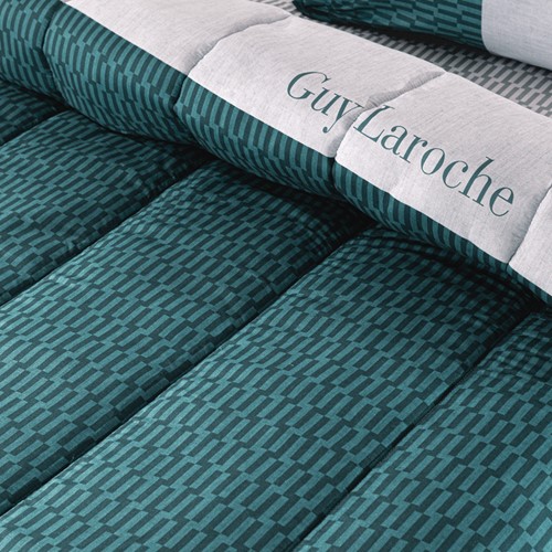 Παπλωματοθήκη Υπέρδιπλη Guy Laroche (Σετ) Suede Status Petrol 225X245