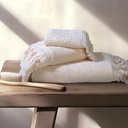 Πετσέτα Προσώπου Nef-Nef Homeware Sangalia 50x90 Ecru