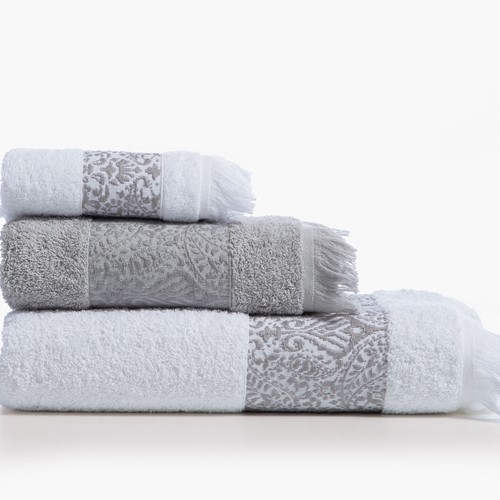 Σετ Πετσέτες Nef-Nef Homeware (3ΤΜΧ) Jetrix White/Grey