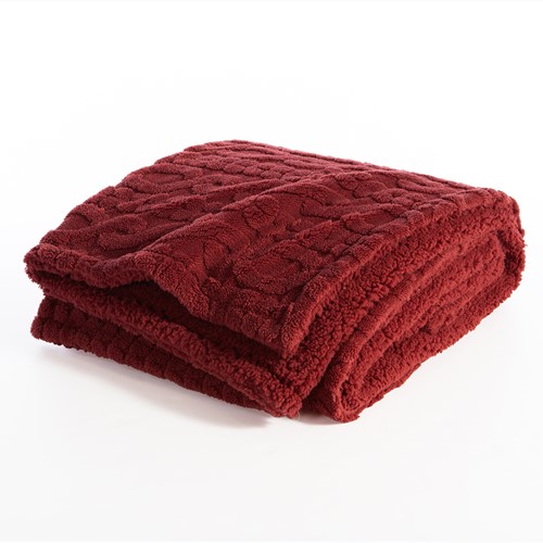 Διακοσμητικό Ριχτάρι Nef-Nef Homeware Germain 130x180 Bordo