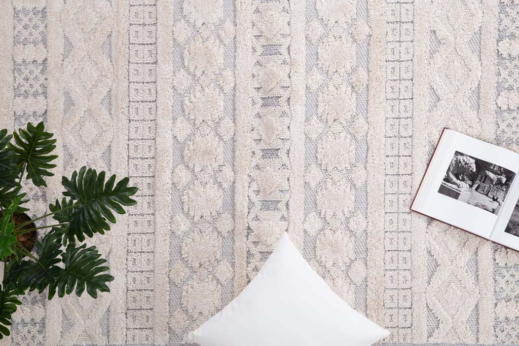 Xαλί Σαλονιού La Casa 727A White L. Grey Royal Carpet 160Χ230