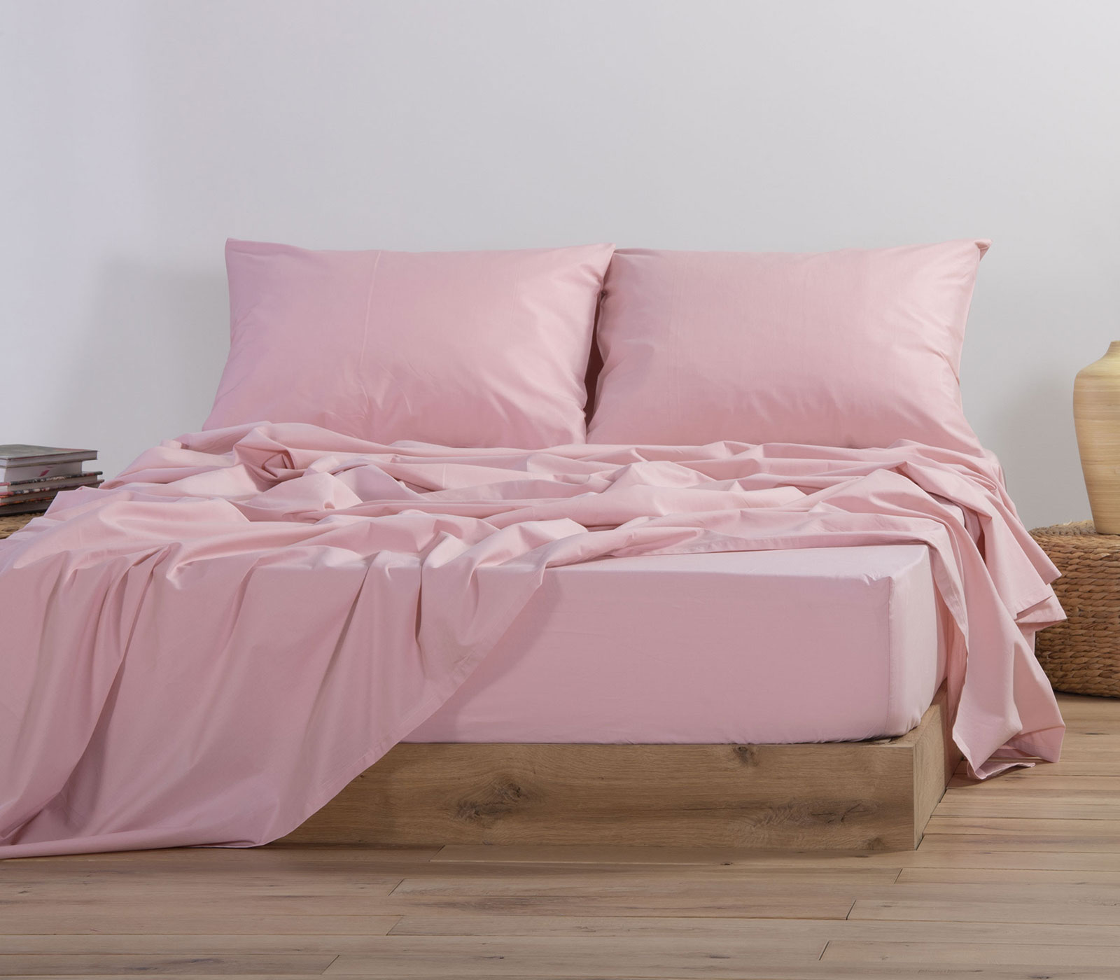 Σεντόνι Μονό Με Λάστιχο Nef-Nef Basic Pink (100x200+ 30)