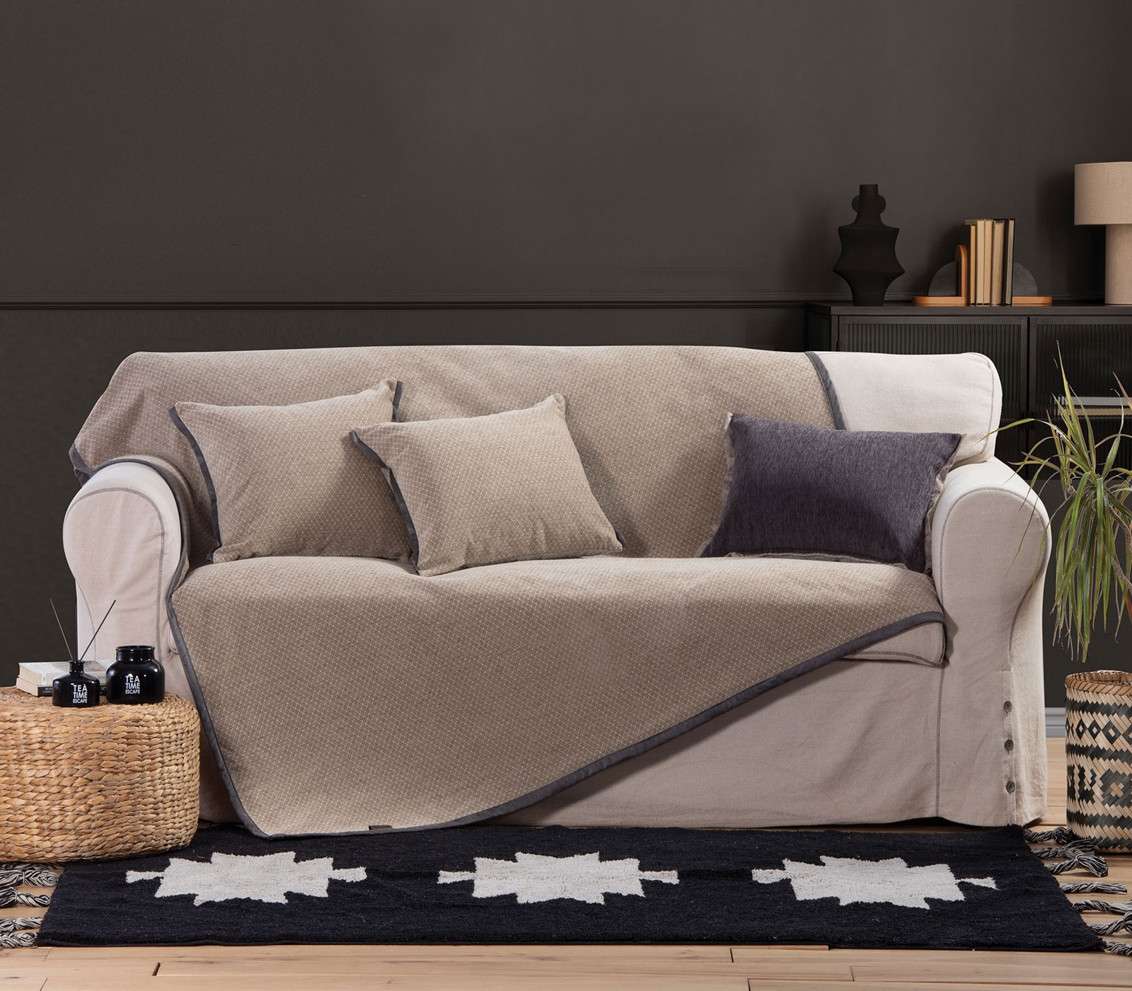 Ριχτάρι Τριθέσιου Nef-Nef Brand 170X300 Beige