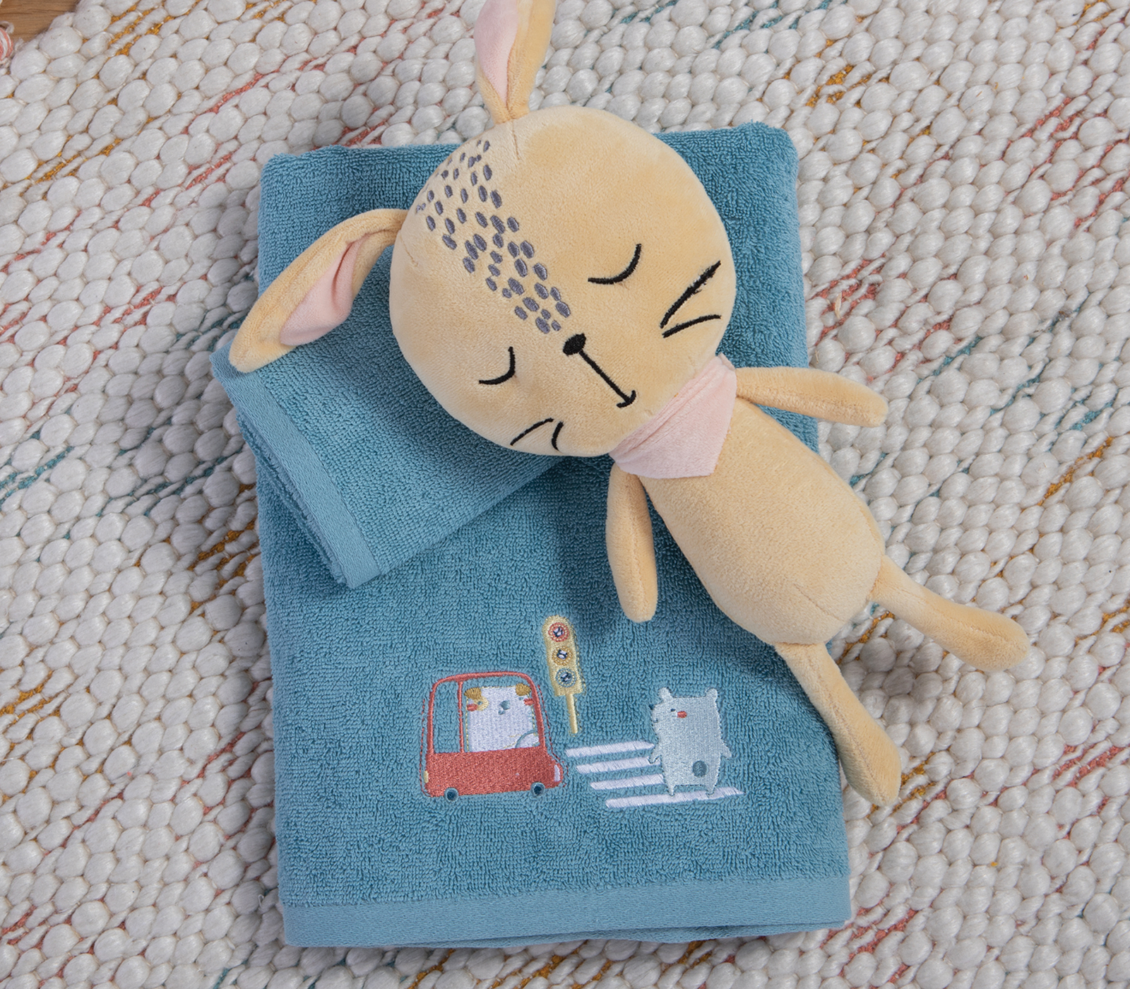  Βρεφικές Πετσέτες Nef-Nef Homeware (Σετ) Traffic Cameo Blue