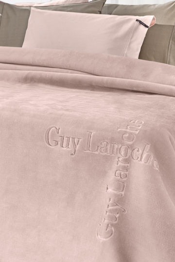 Κουβέρτα Μονή Guy Laroche Logo Pudra 160x220
