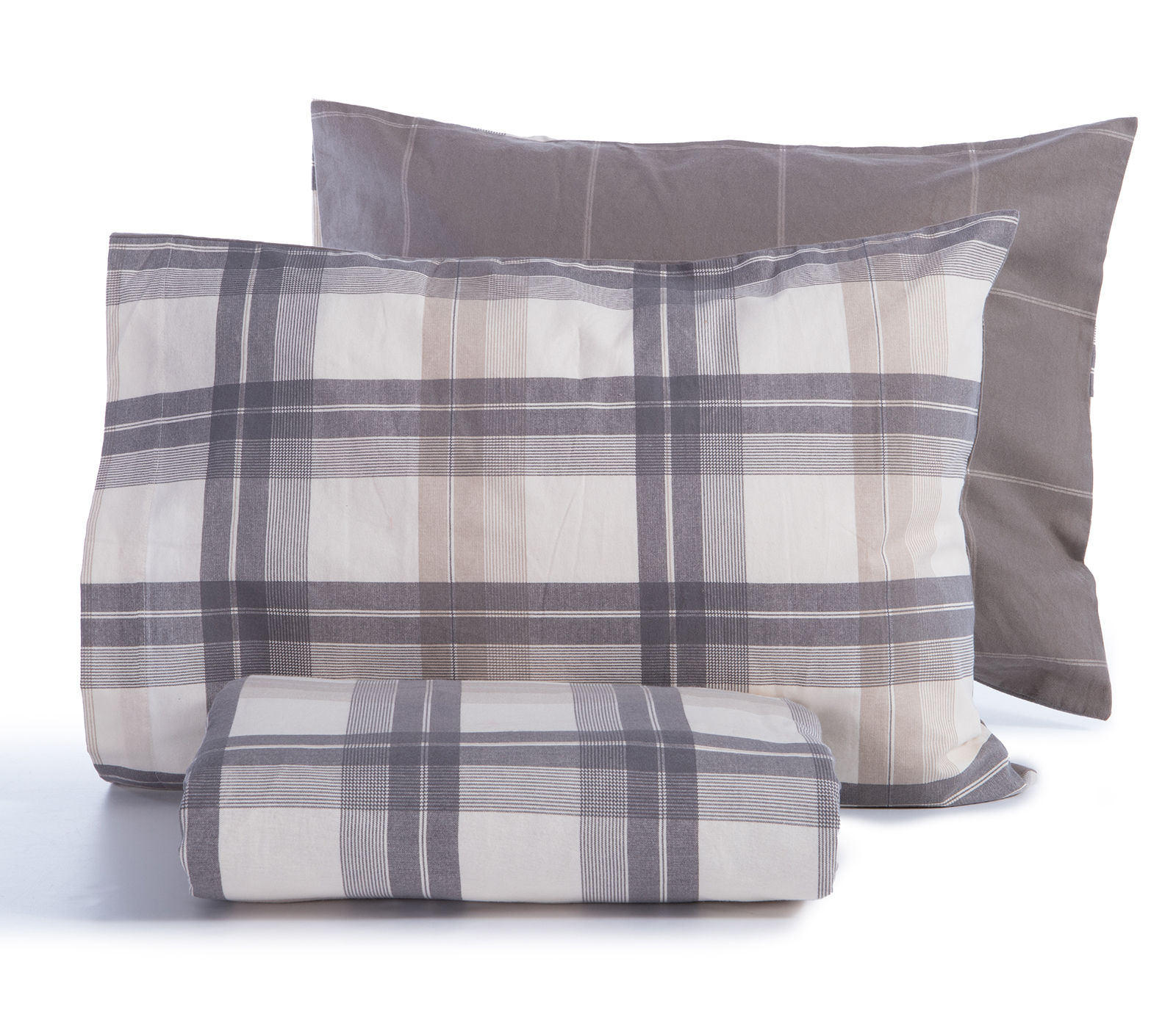 Φανελένια Παπλωματοθήκη Nef-Nef Homeware Moνή (Σετ) Sorial 160X230 Grey