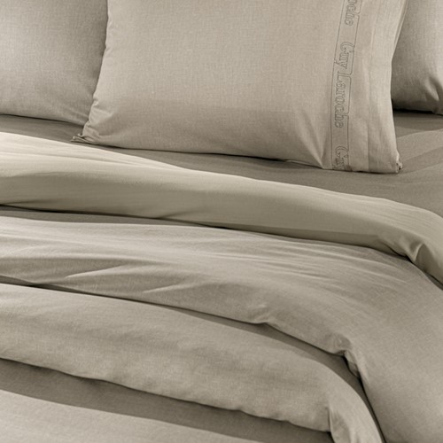 Σεντόνι Διπλό Μεμονωμένο Guy Laroche Color Plus Taupe 140X200+32 Με Λάστιχο