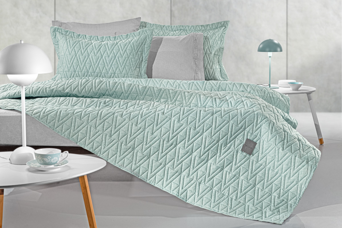 Κουβερλί King Size Guy Laroche (Σετ) Kylian Mint 250X240