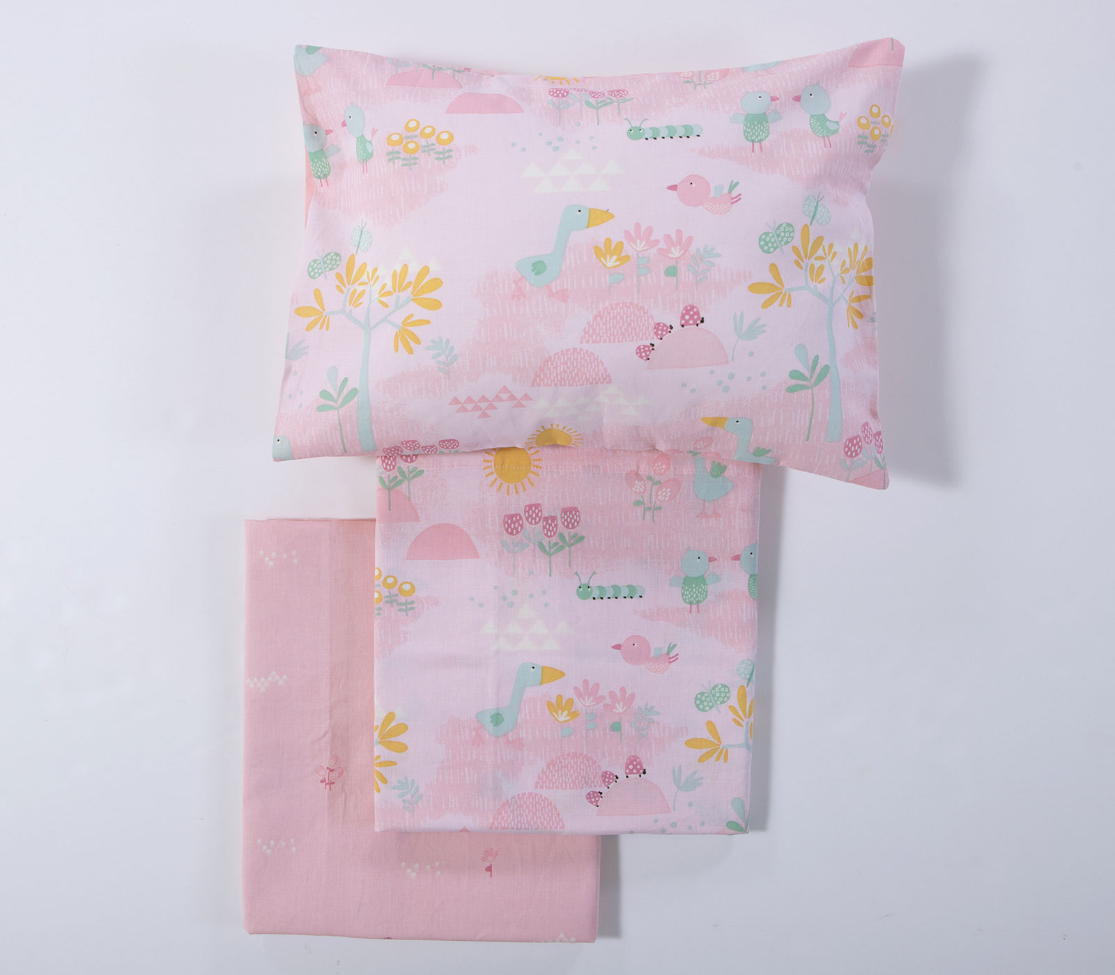 Βρεφικά Σεντόνια Κούνιας Nef-Nef Homeware (3ΤΜΧ) Spring Hapiness Pink