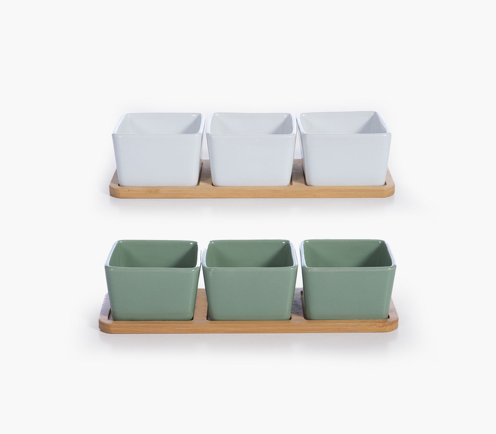 Μπόλ Με Δίσκο Nef-Nef Homeware 3τμχ Sage Green