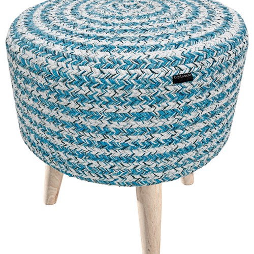Πούφ Guy Laroche Stool Tonical Blue 40X40X40