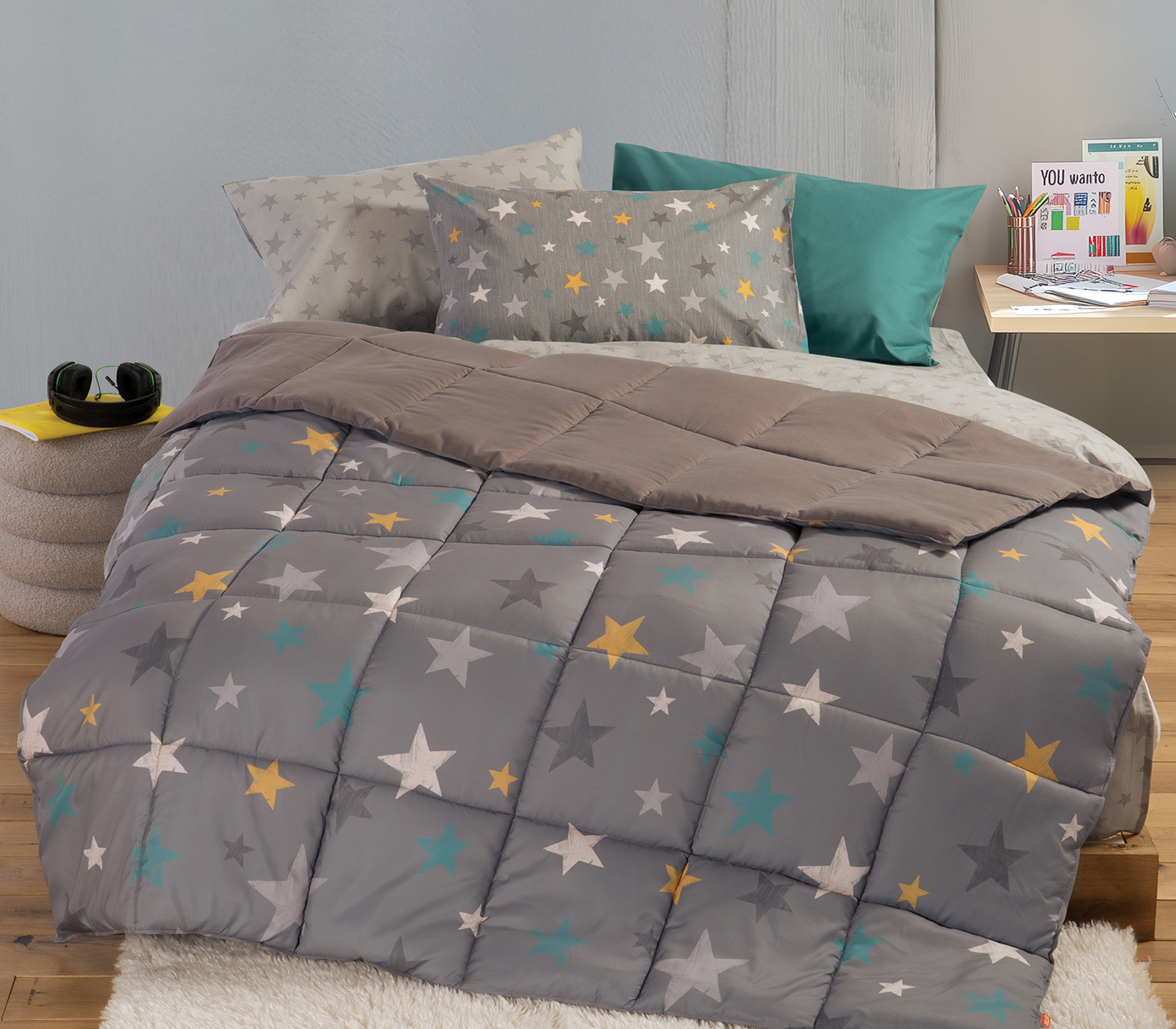 Παιδικό Πάπλωμα Nef-Nef Homeware Stars Above 160x220 Silver