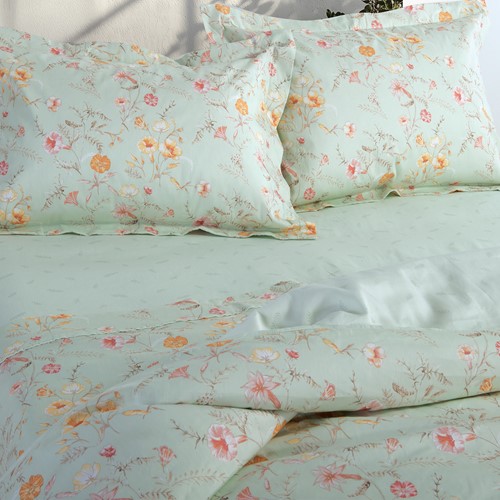 Σεντόνια King Size Βαμβακοσατέν Nef-Nef Homeware (Σετ) Mimosa 270X280 Green