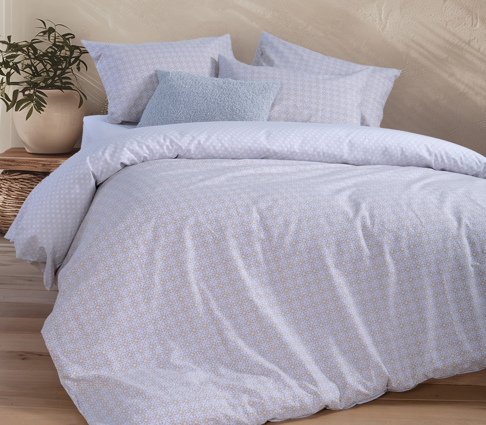 Υπέρδιπλα Σεντόνια Nef-Nef Homeware (Σετ) Module 240X270 Grey
