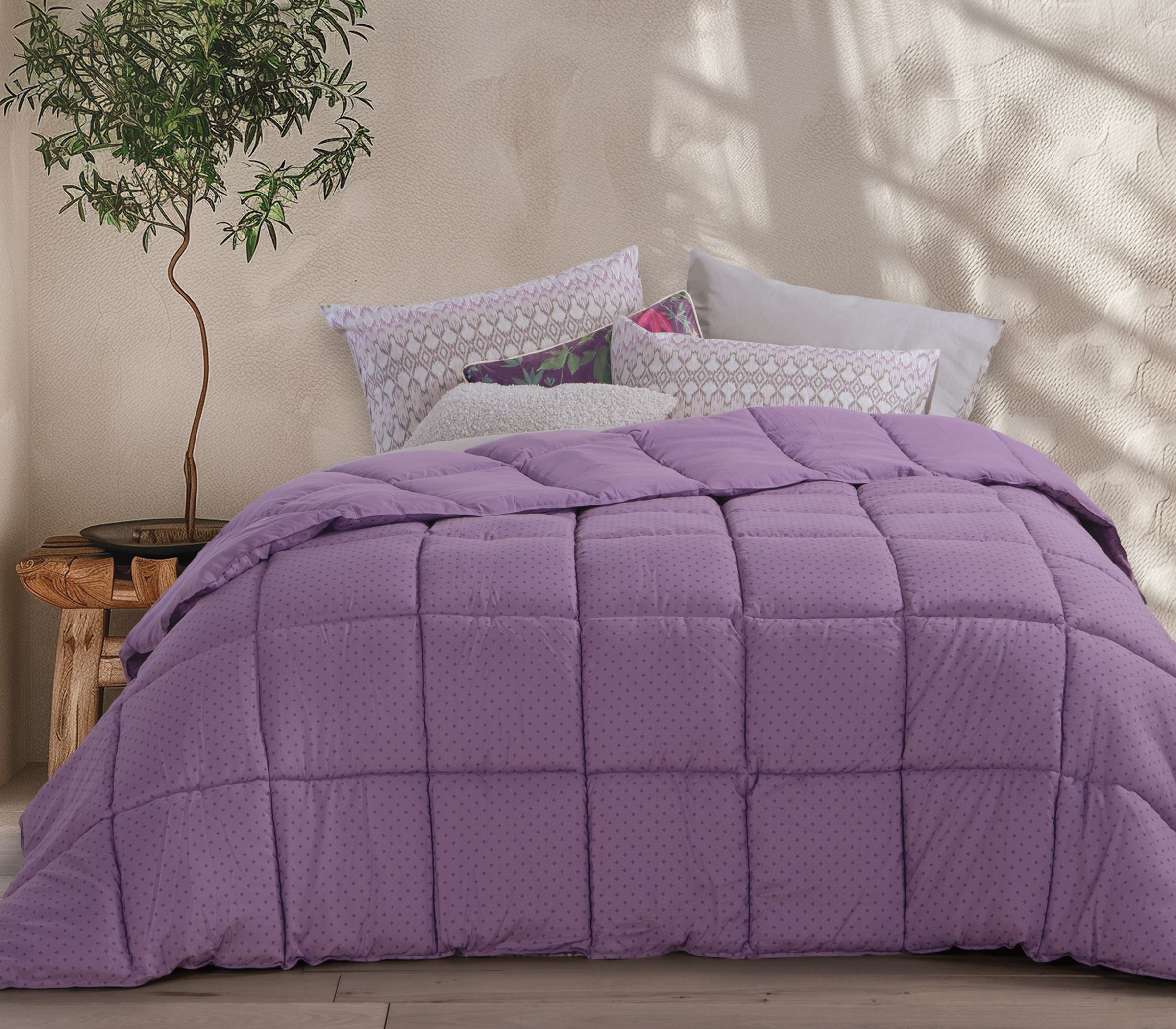 ΠΑΠΛΩΜΑ MONO COLORFULL 160X220 NEF-NEF HOMEWARE MAUVE