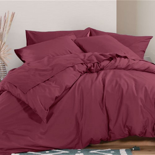 Παπλωματοθήκη Υπέρδιπλη Βαμβακερή Nef-Nef Homeware Basic-22 230X240 Bordo