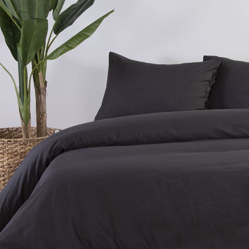 Σεντόνι Μονό Nef-Nef Λινό Cotton Linen 170X270 Anthracite
