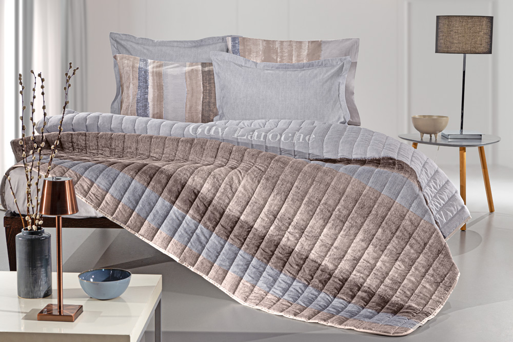 Κουβερλί Υπέρδιπλο Guy Laroche (Σετ) Santiago 220x240 Stone