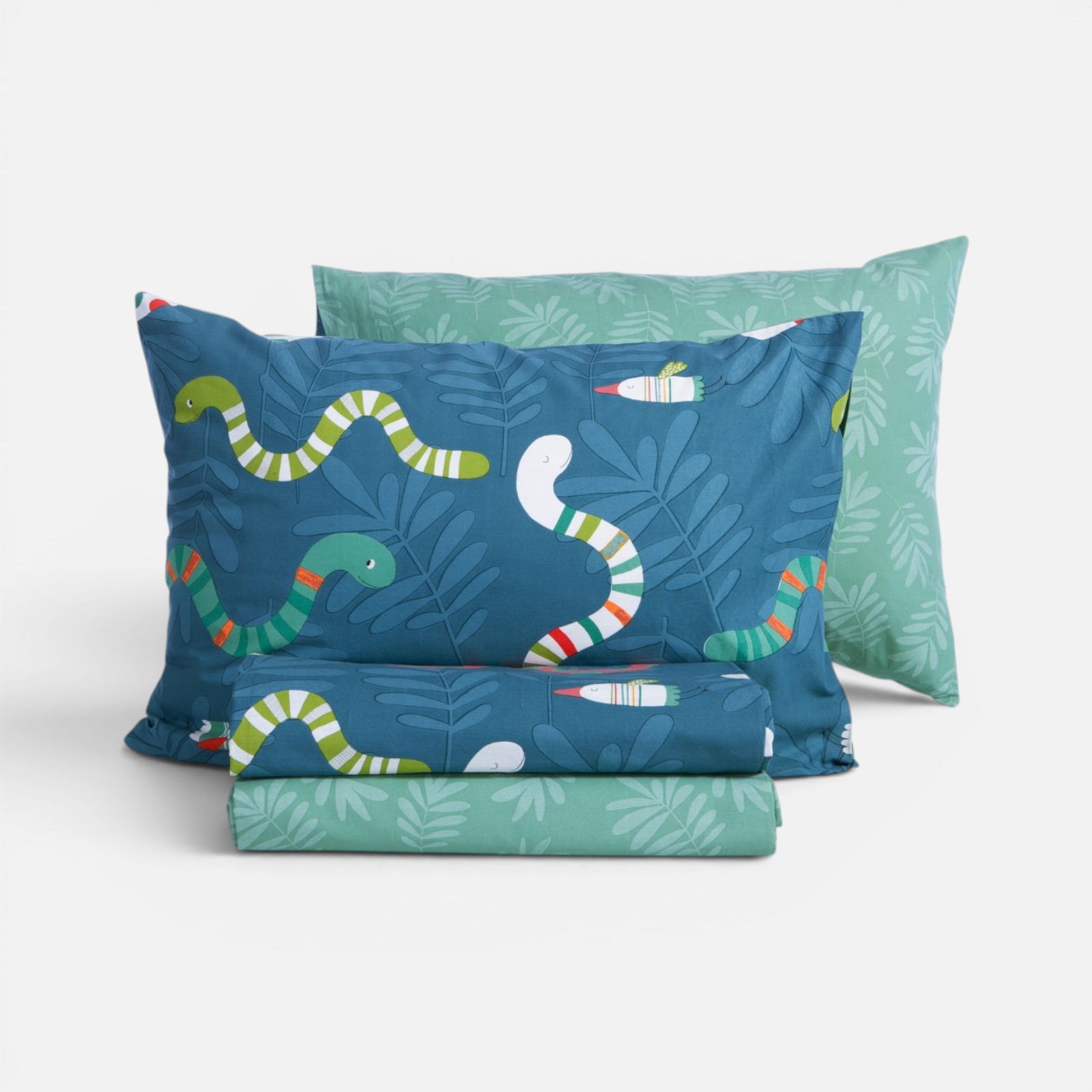 Παιδικά Σεντόνια Nef-Nef Homeware Μονά (Σετ) με Λάστιχο Warms  170x260 Petrol