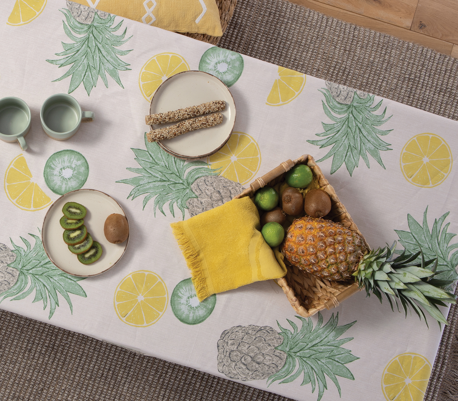 Αλέκιαστο Τραπεζομάντηλο Nef-Nef Homeware Coctail 140x140 Cream