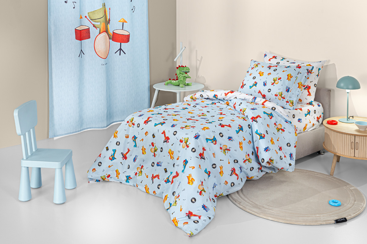 Παιδικά Σεντόνια Guy Laroche (Σετ) Band Sky 165x250