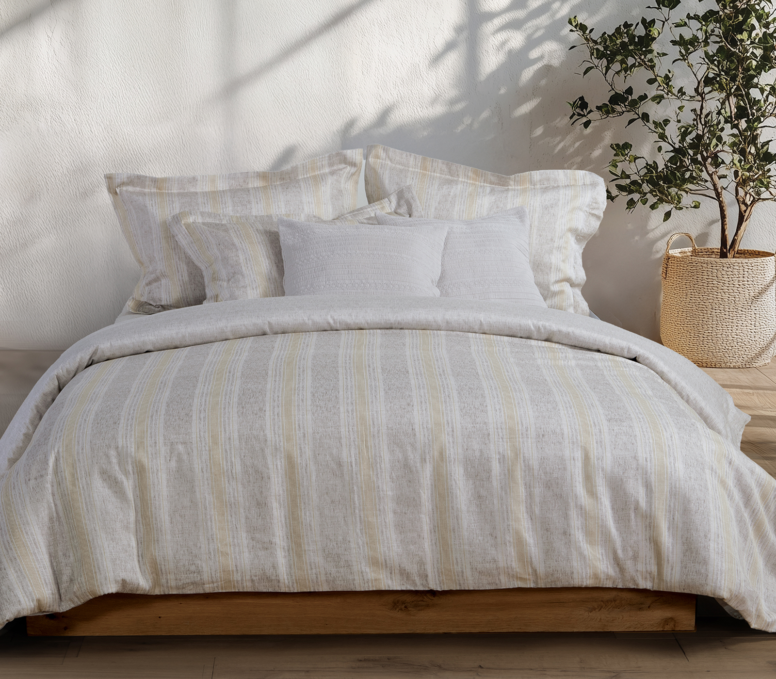 Σεντόνια King Size Βαμβακοσατέν Nef-Nef Homeware (Σετ) Orden 270X280 Beige