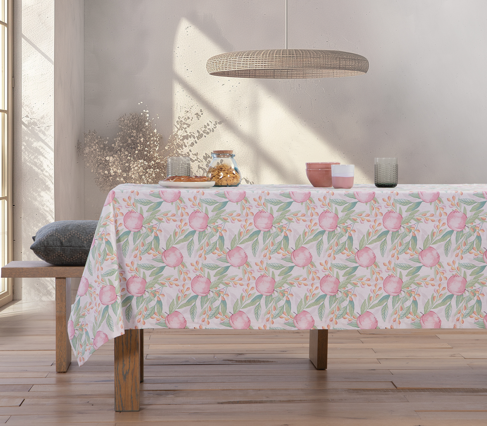 Τραπεζομάντηλο Nef-Nef Homeware Apples 140X240 Ecru