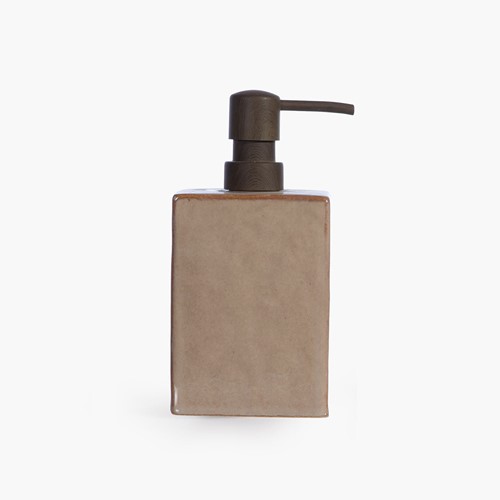 Δοχείο Κρεμοσάπουνου Nef-Nef Homeware Κεραμικό Brance 8,8X5,7X12,1/17,6 Brown