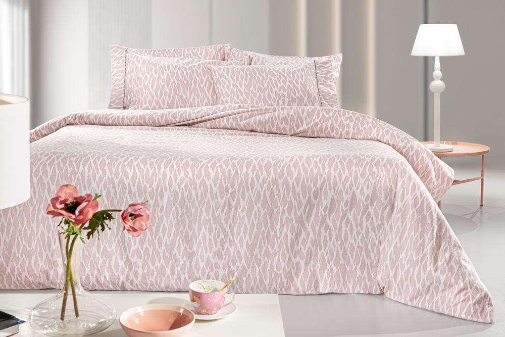 Παπλωματοθήκη Υπέρδιπλη Φανέλα Guy Laroche Magma Dusty Pink 225X245 