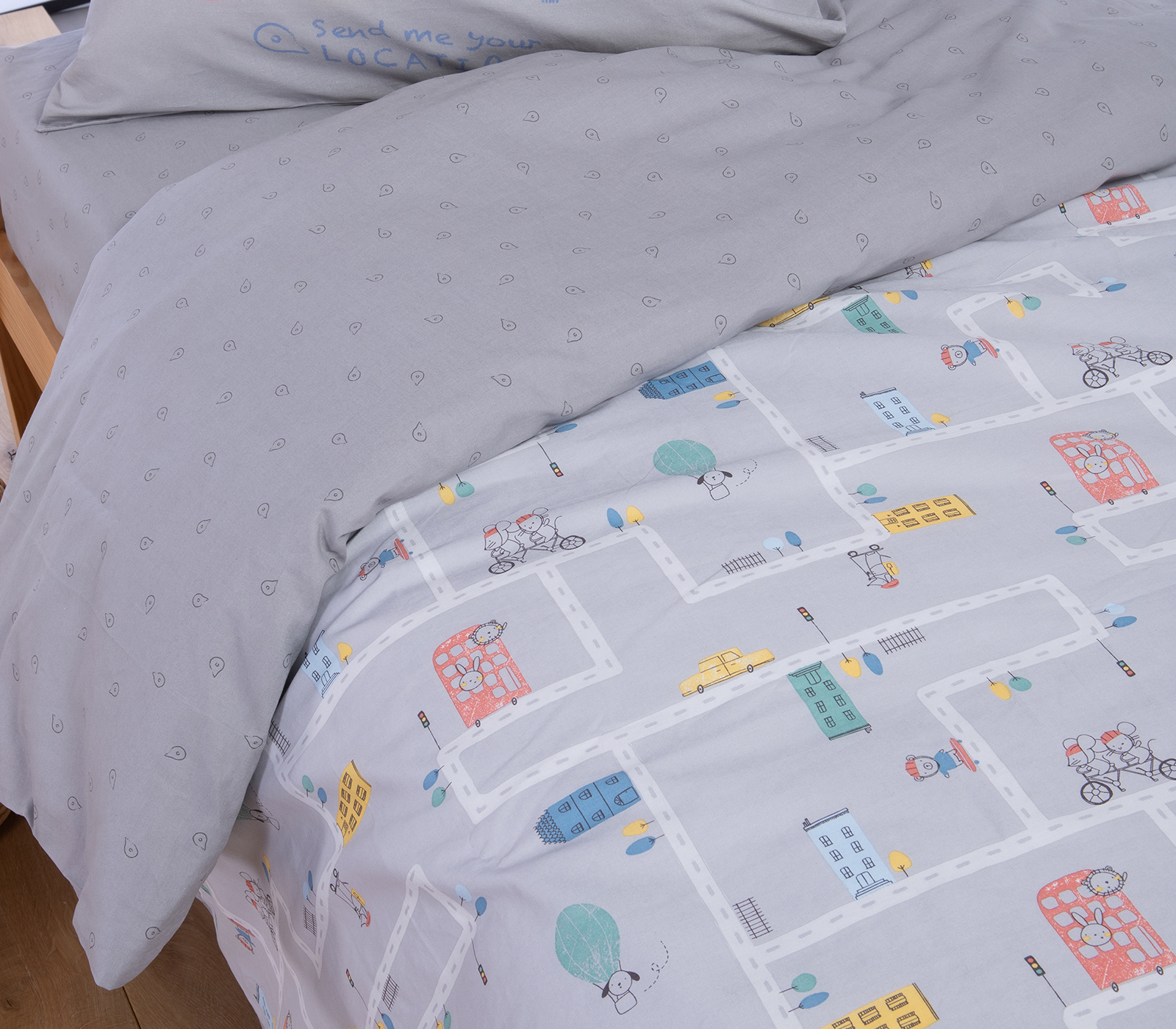  Παιδικά Σεντόνια Nef-Nef Homeware (Σετ) Velocity 170X260 Grey