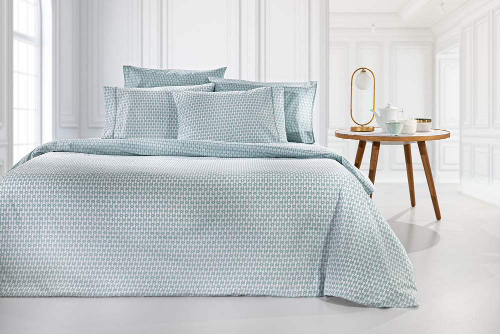 Σετ Σεντόνια Mονά Guy Laroche Vesta Aqua 100x200+32 (Με Λάστιχο) 