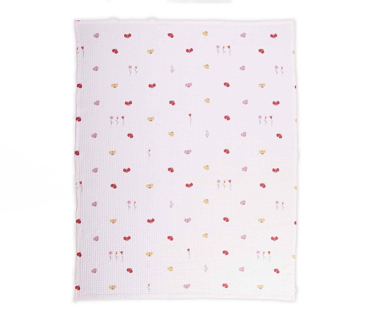 Πικέ Βρεφική Κουβέρτα Αγκαλιάς Nef-Nef Homeware Lady Bugs 80x110 Ecru