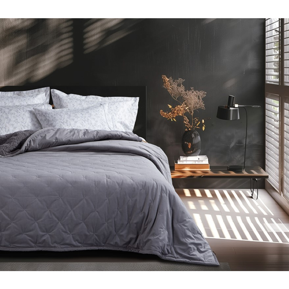 Κουβερλί Υπέρδιπλο Nef-Nef Homeware New Kotler 270x280 Grey
